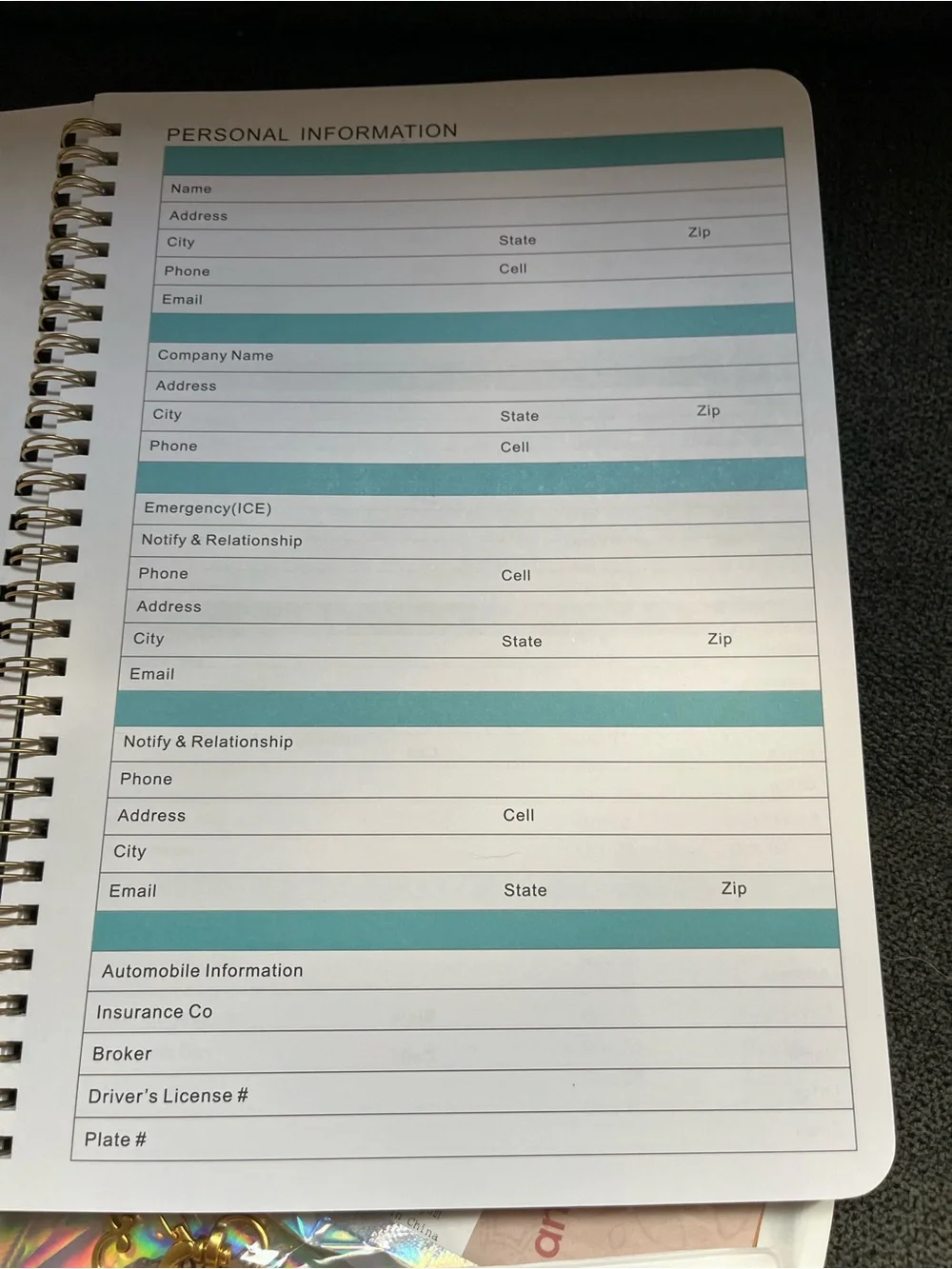 26-27 Monthly Planner - Green Cover with Gold Foil